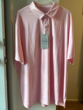 Pink Micro-Stripe Polo Shirt